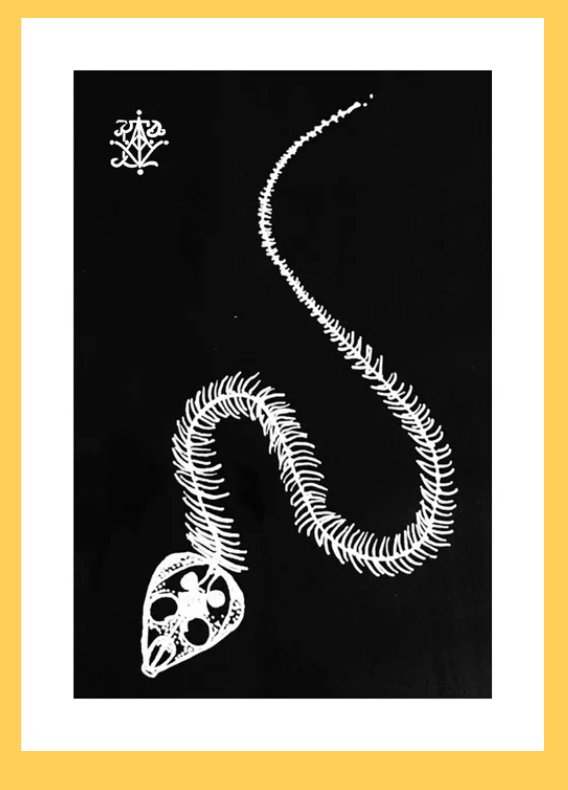 VanZayton Arts- Snake Skeleton 8x10 Print