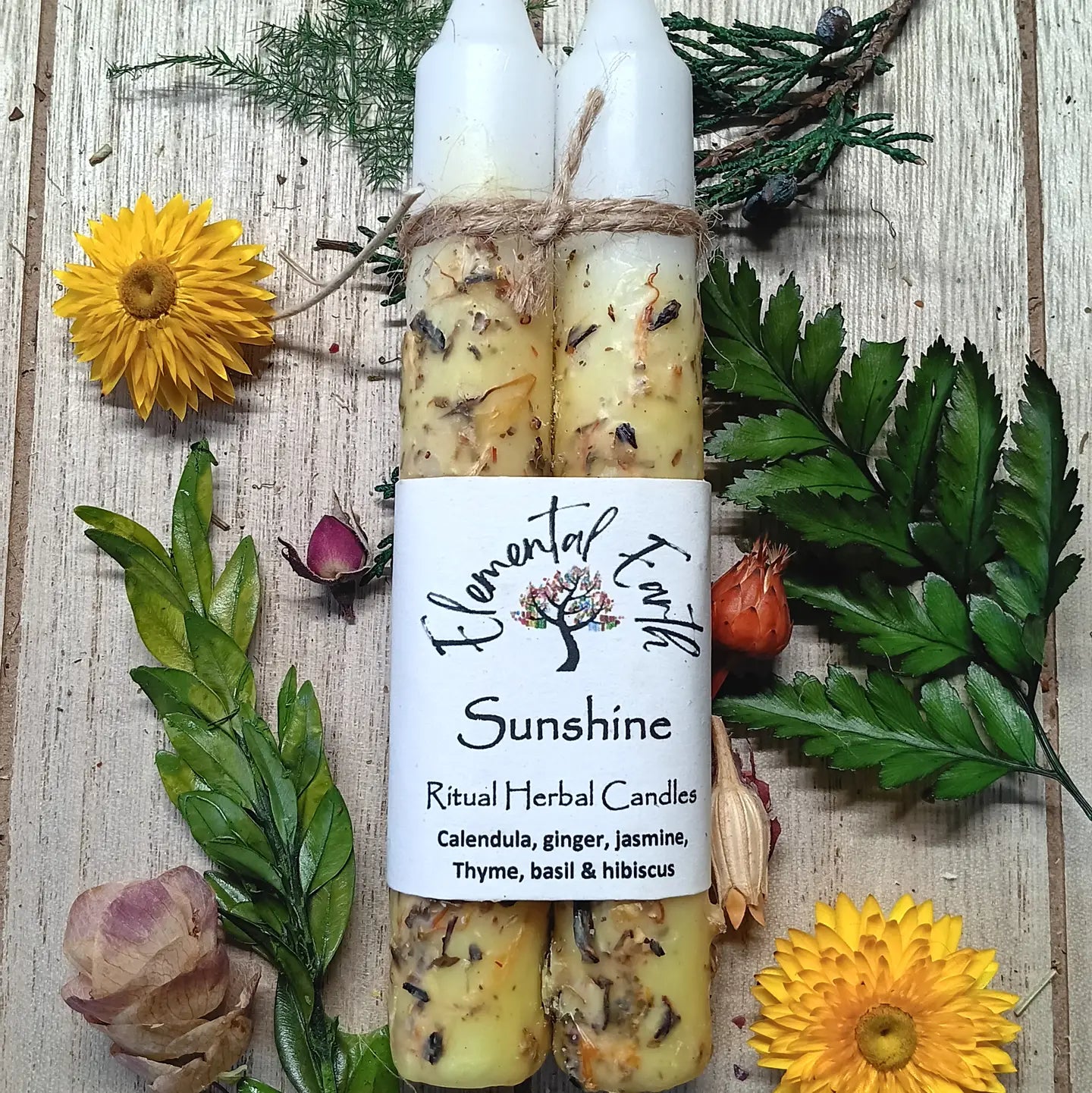 Elemental Earth Shop Intention Candles- Sunshine