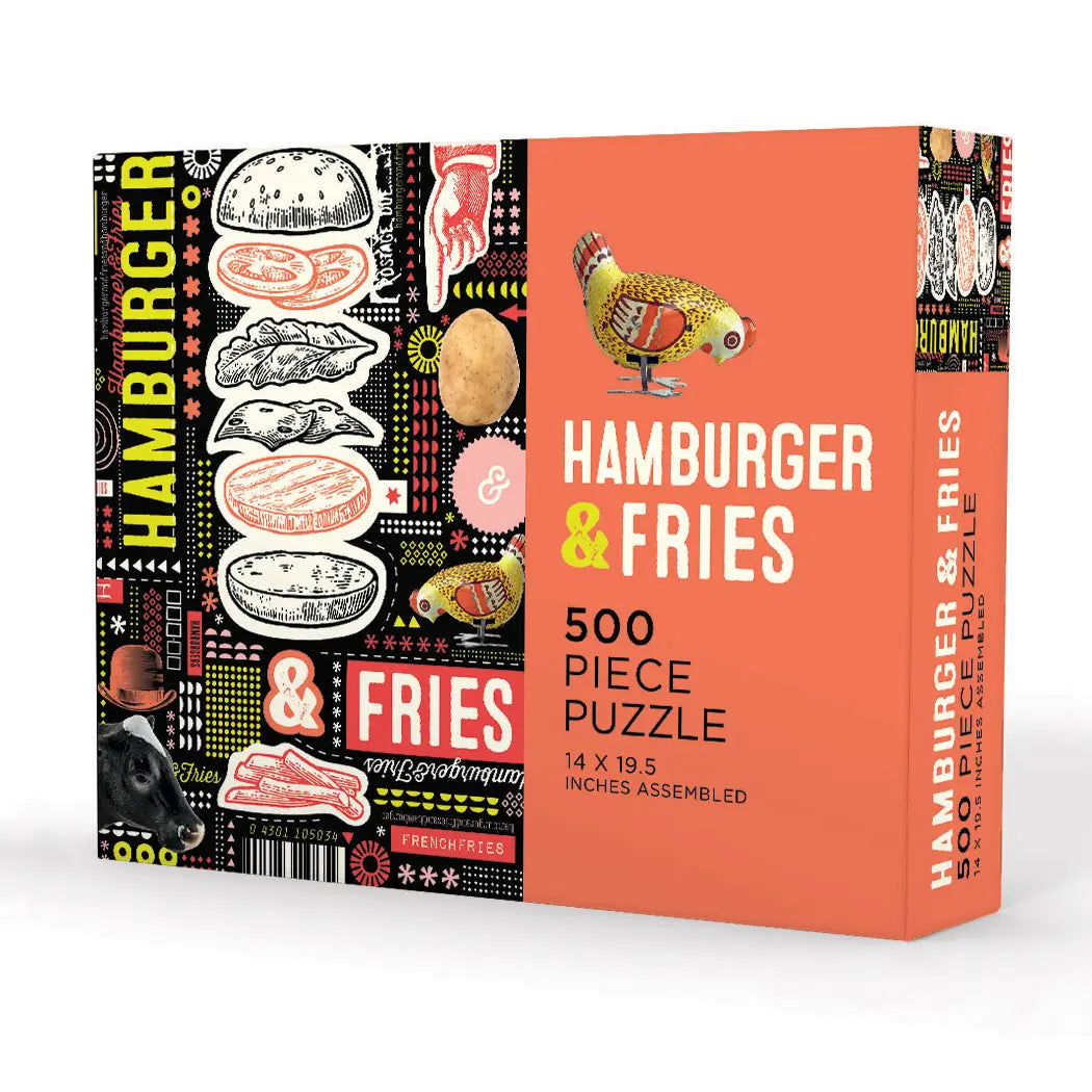 Gibbs Smith- Hamburger & Fries 500 pc Puzzle