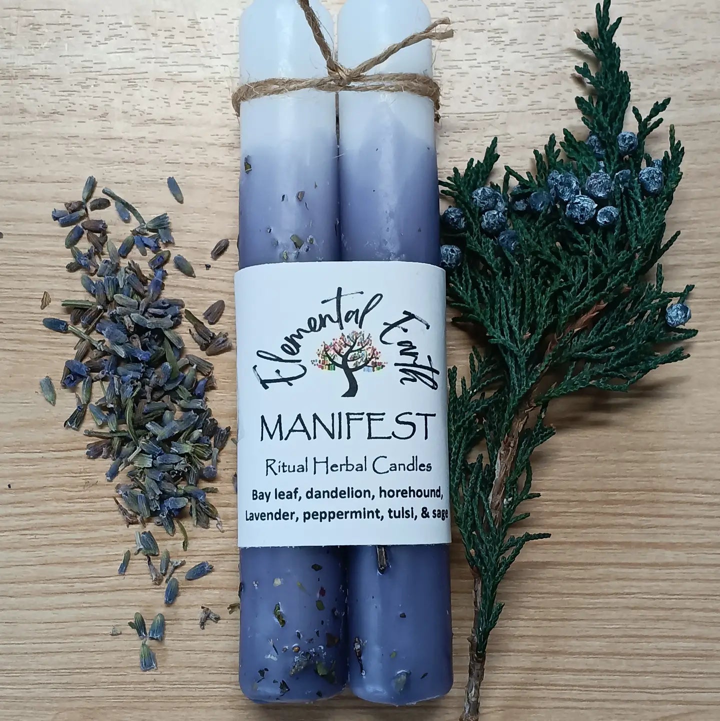Elemental Earth Shop Intention Candles- Manifest