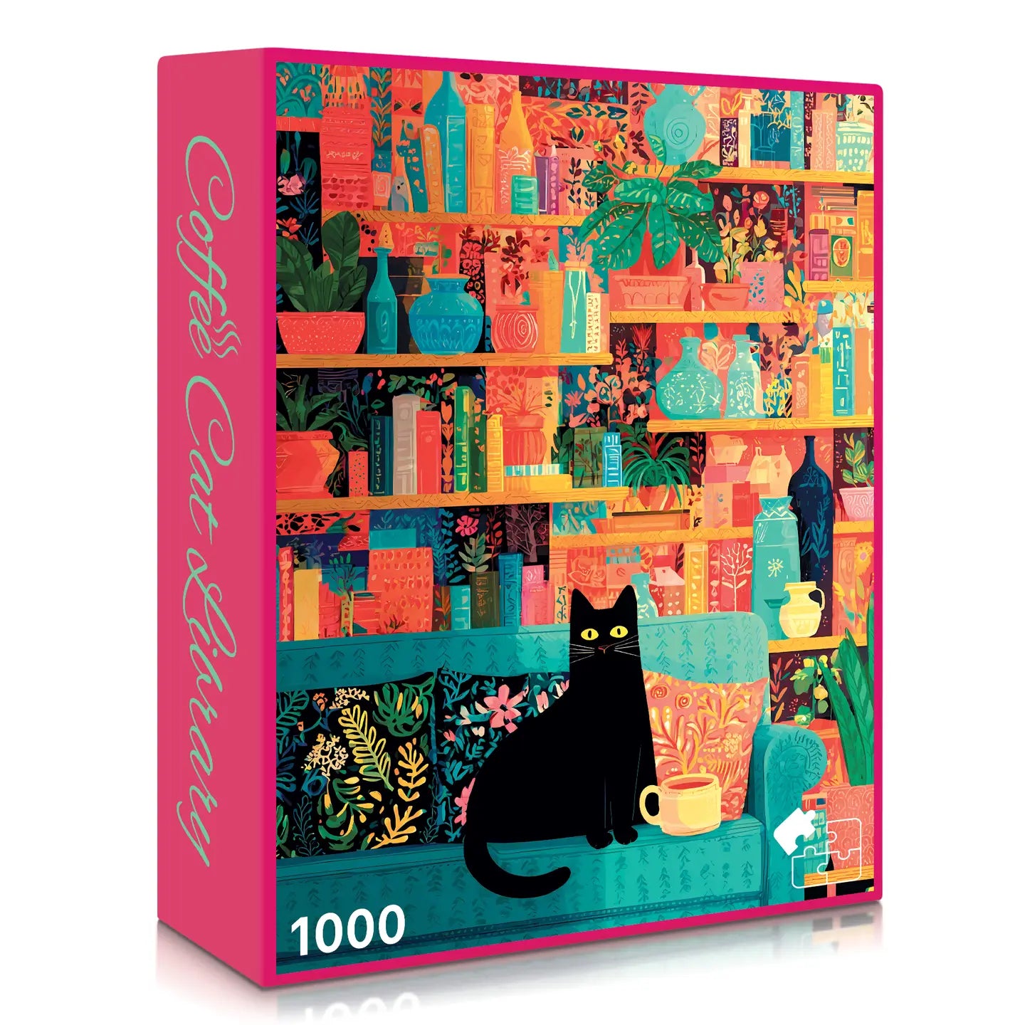 Final Piece No. 12 - Coffee Cat Library 1000pc Puzzle