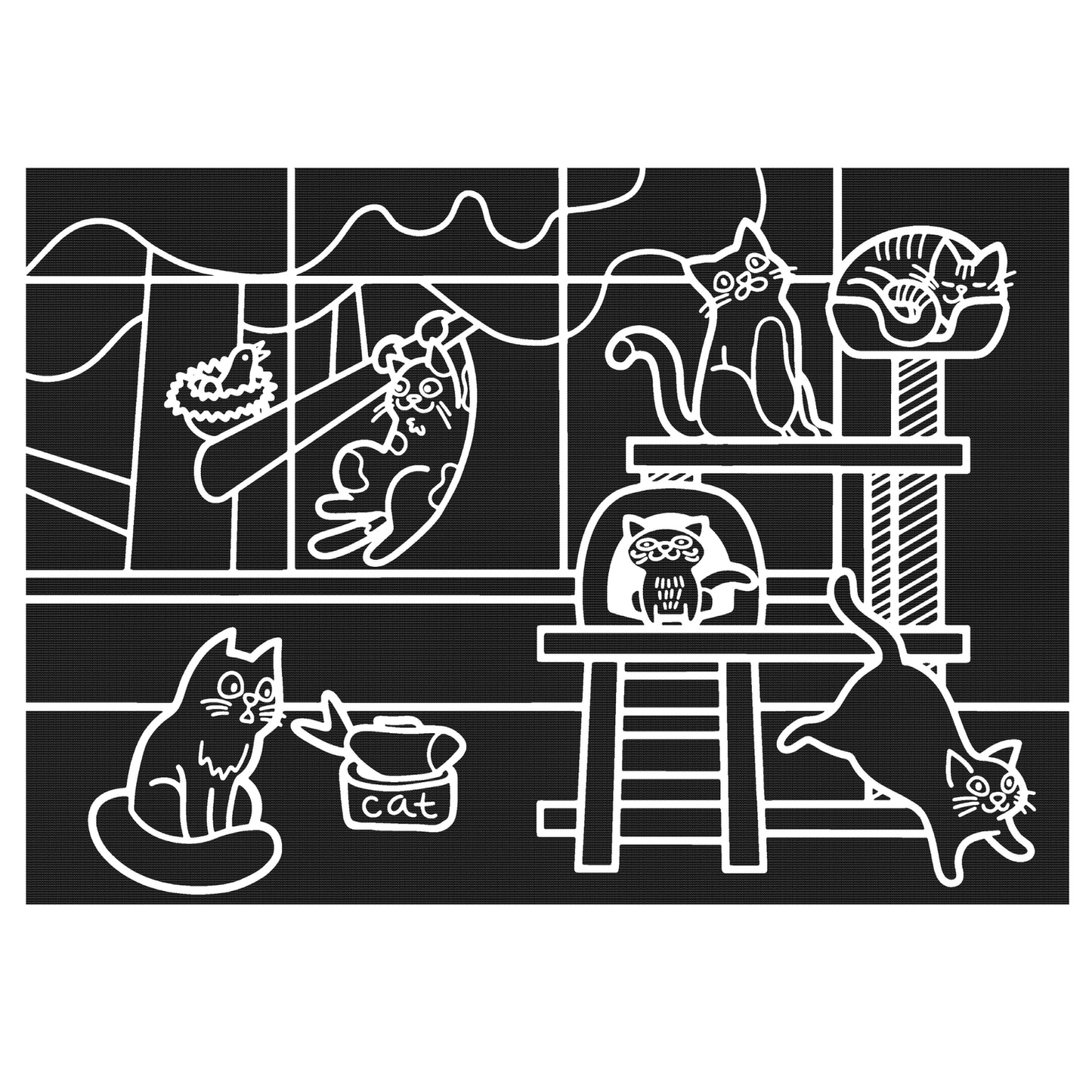 Imagination Starters- Reusable Coloring Placemats: Cats