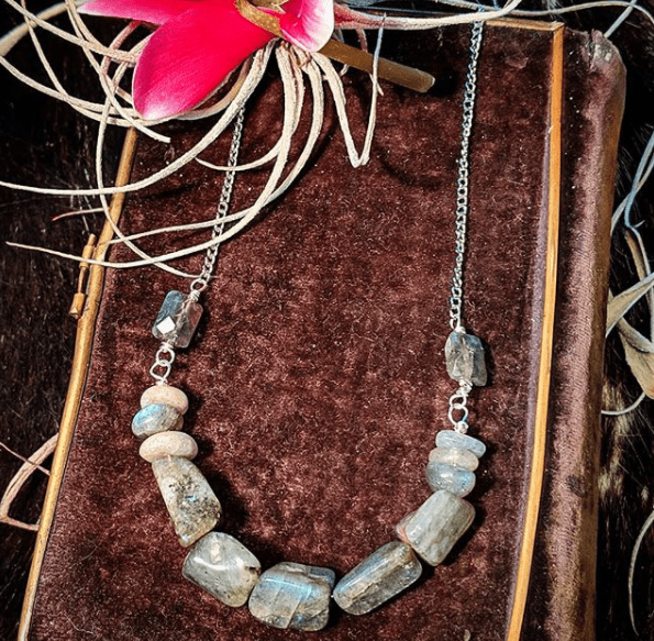 Blossom Designs Labradorite Bib Necklace