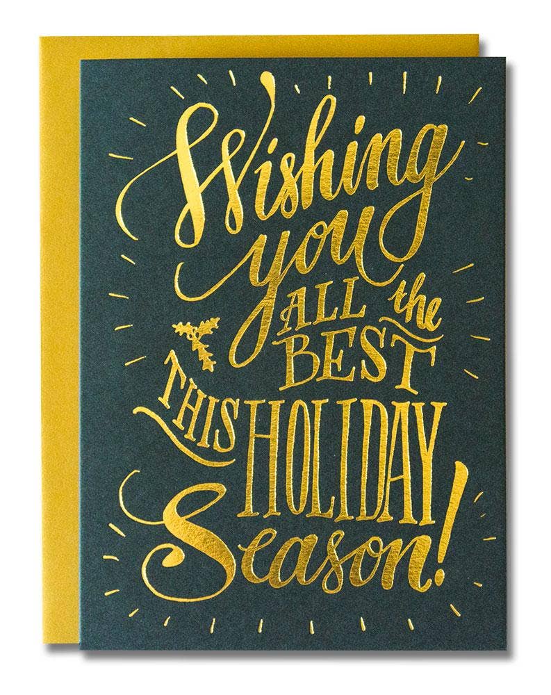 Ladyfingers Letterpress- Wishing You All the Best Holiday Card