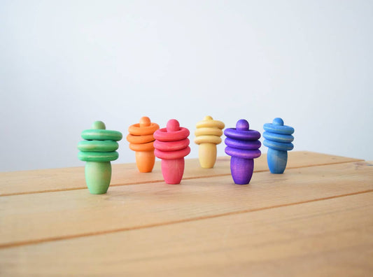 Legacy Learning Academy- Rainbow Pin & Ring Stacking Set