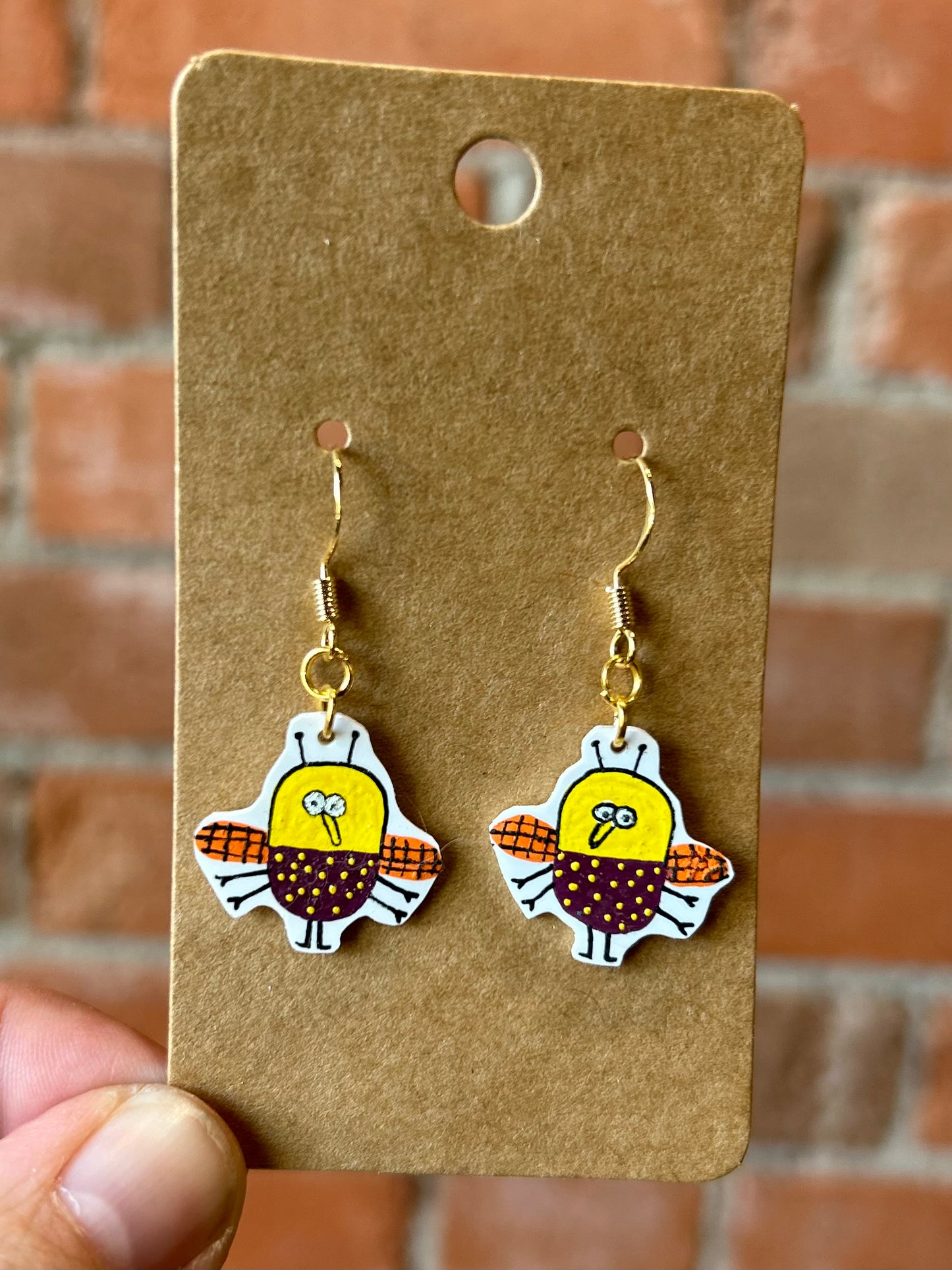 That's Sew Keri- Funky Shrinky Dink Earrings- Novelty