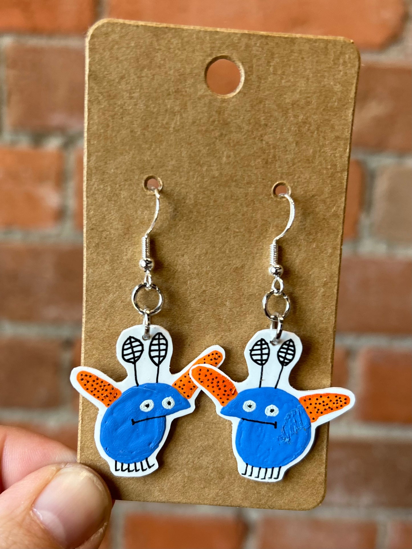 That's Sew Keri- Funky Shrinky Dink Earrings- Novelty