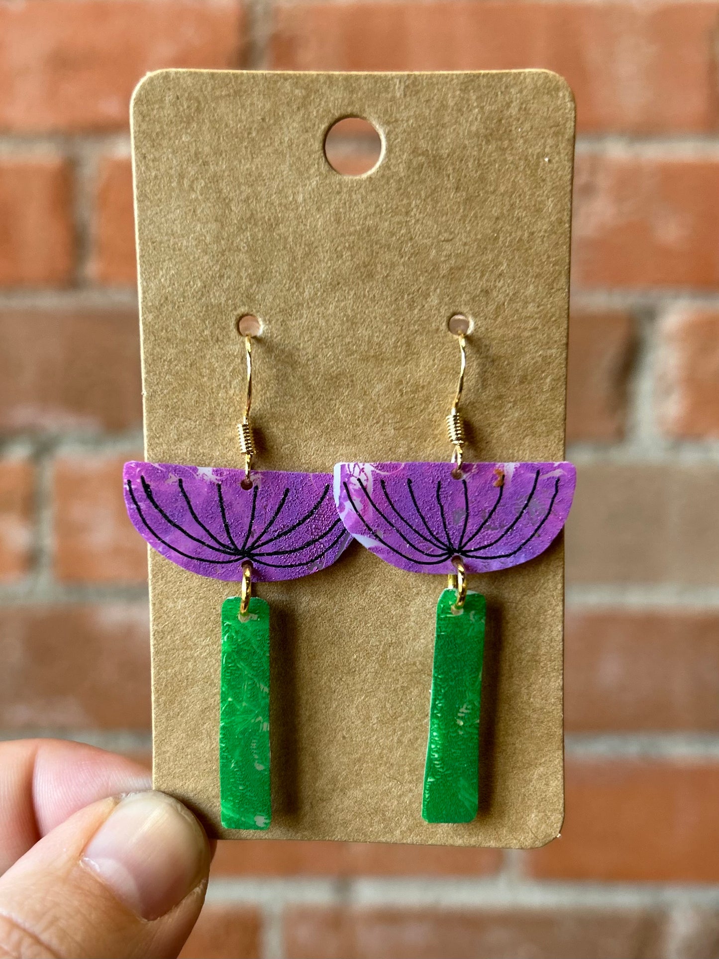 That's Sew Keri- Funky Shrinky Dink Earrings- Medium