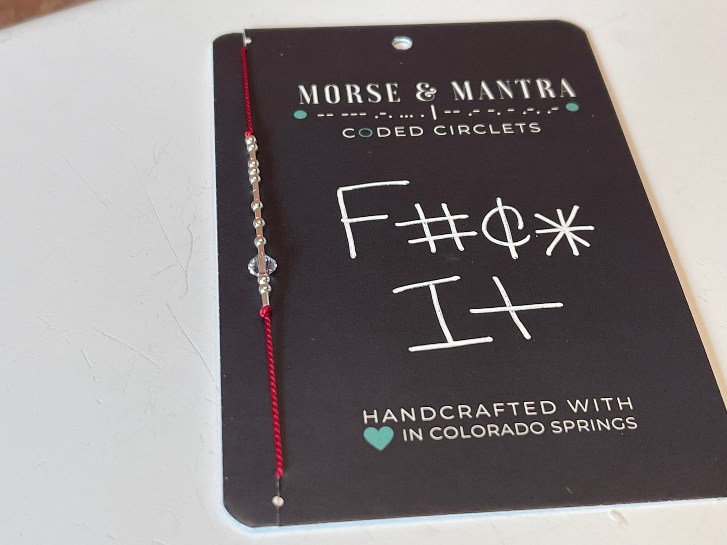 Morse & Mantra- Morse Code Circlets- Fuck It Bracelet