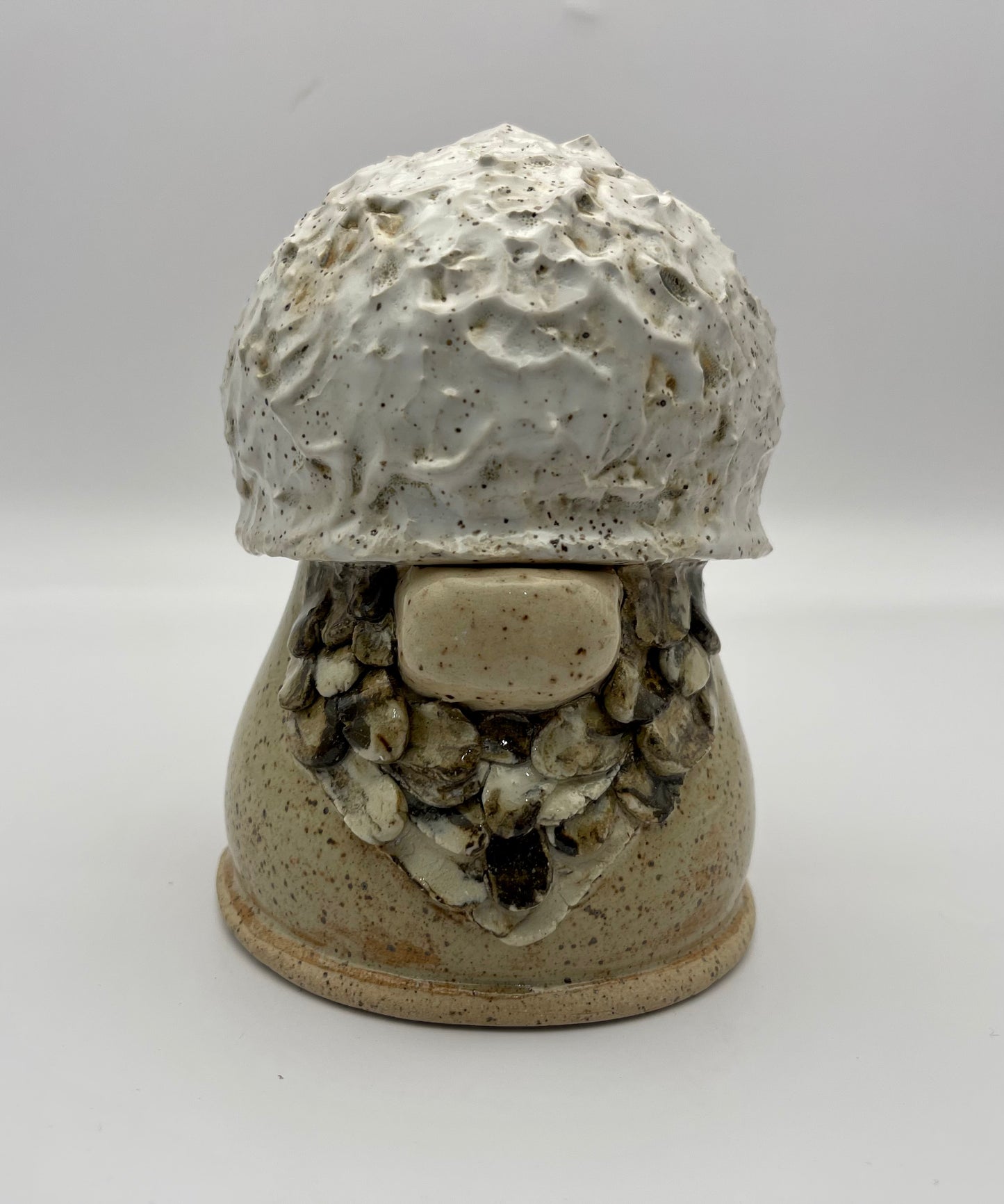 Spunky Sloth Ceramics- 7" Puff Ball Mushroom Gnome