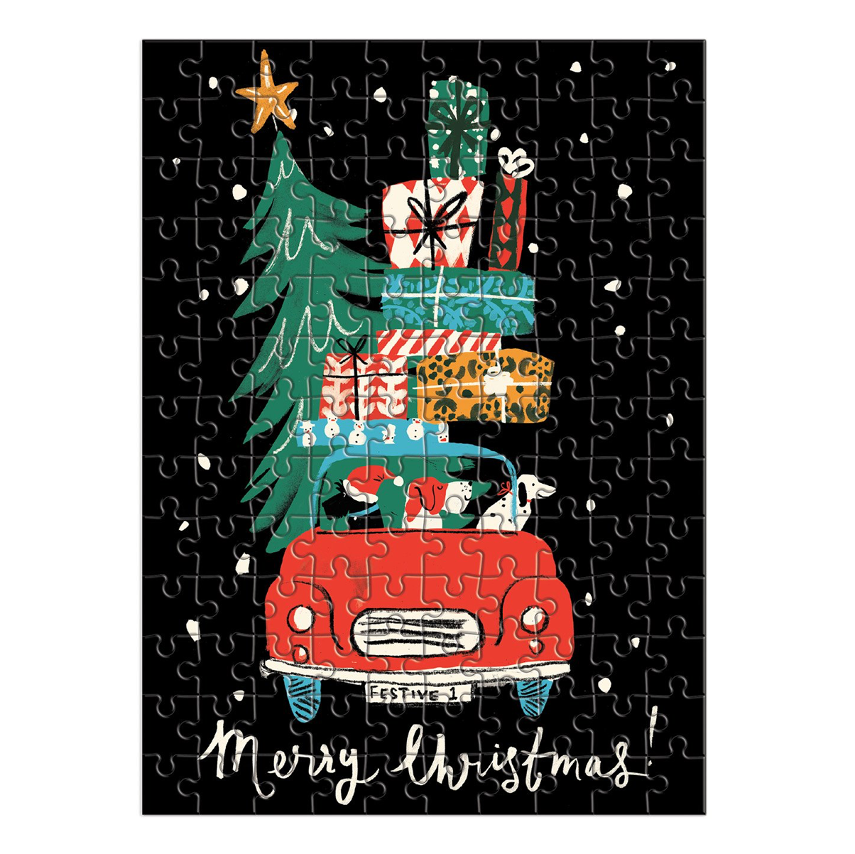 130 pc Christmas Car Puzzle Ornament