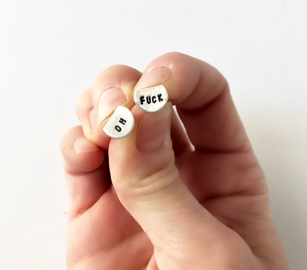 Lux + Luca Jewelry Co. OH F*CK Post Earrings
