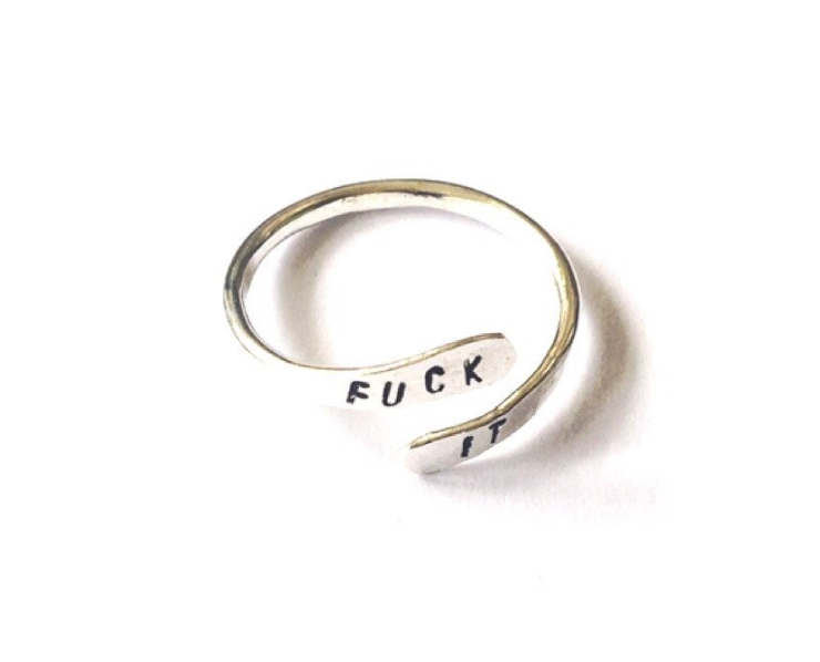 Lux + Luca Jewelry Co. Fuck It Adjustable Ring