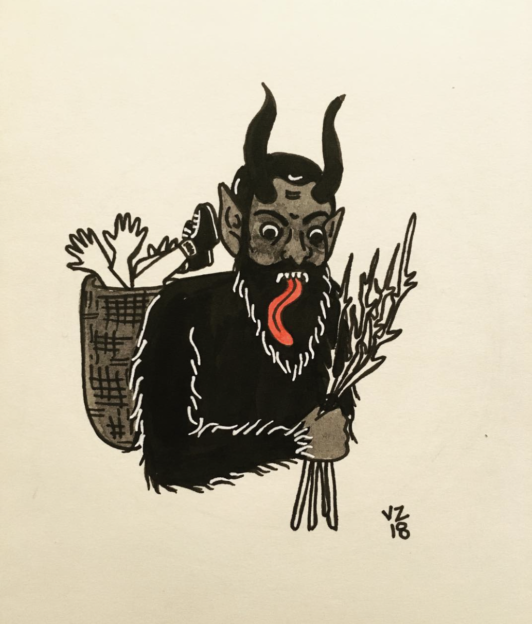 VanZayton Arts- Krampus Card