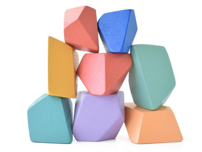 Rock Blocks 8pc Confetti Blocks