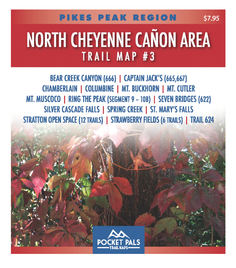 Pocket Pals Trail Maps- North Cheyenne Canon Area Trail Map #3