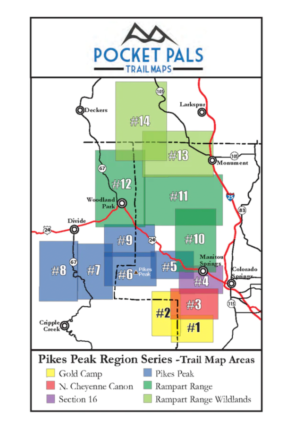 Pocket Pals Trail Maps- Pikes Peak Area Trail Map #5