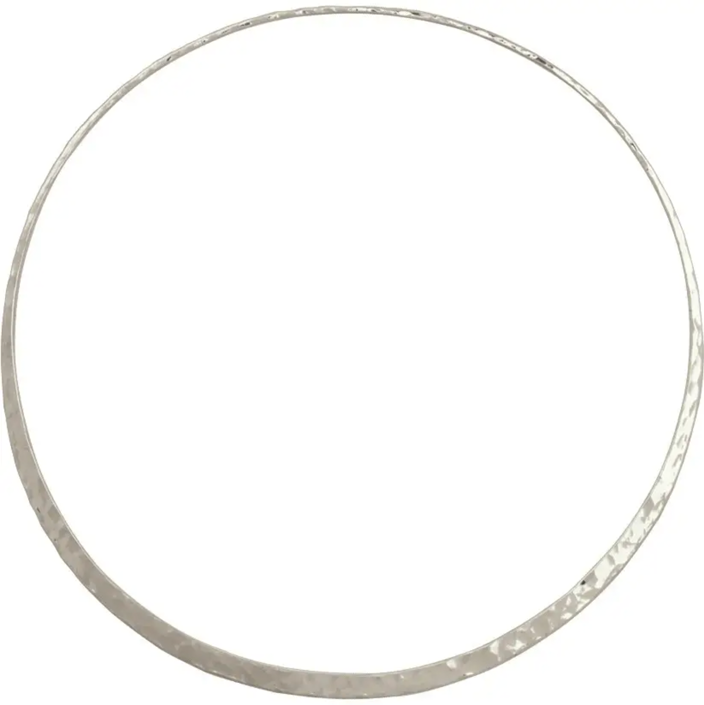 Nina Designs- Sterling Silver Bangle Bracelet - Hammered Eclipse