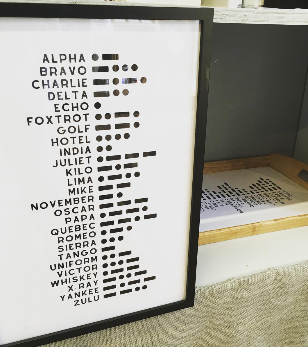 Morse & Mantra- Morse Code & Phonetic ABC Prints
