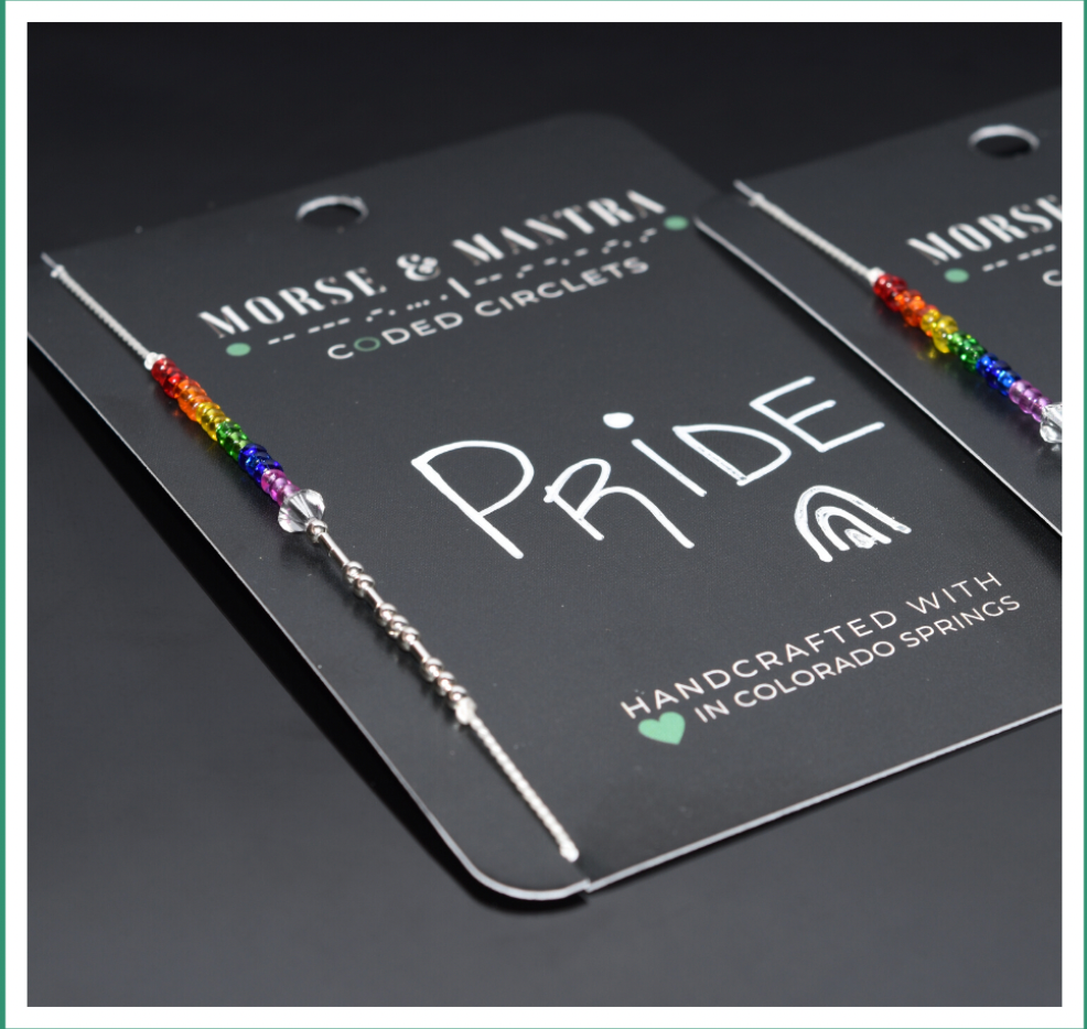 Morse & Mantra- Morse Code Circlets- Pride Bracelet