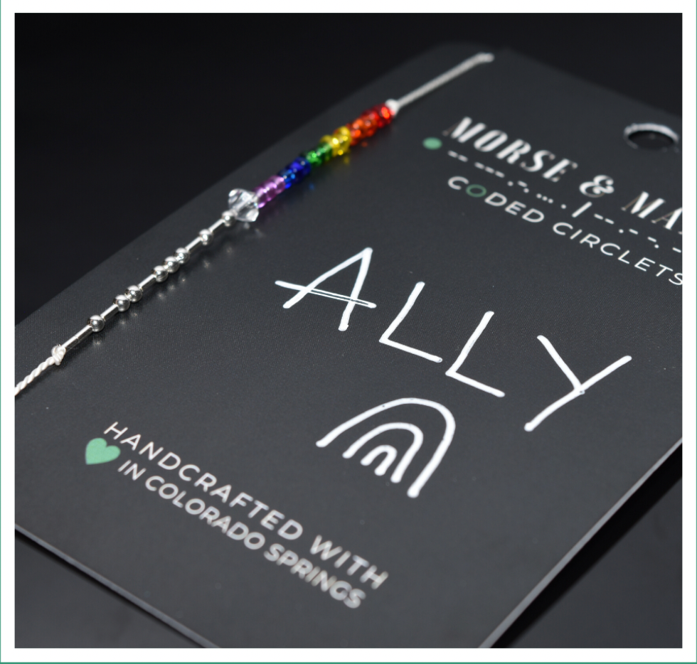 Morse & Mantra- Morse Code Circlets- Ally Bracelet