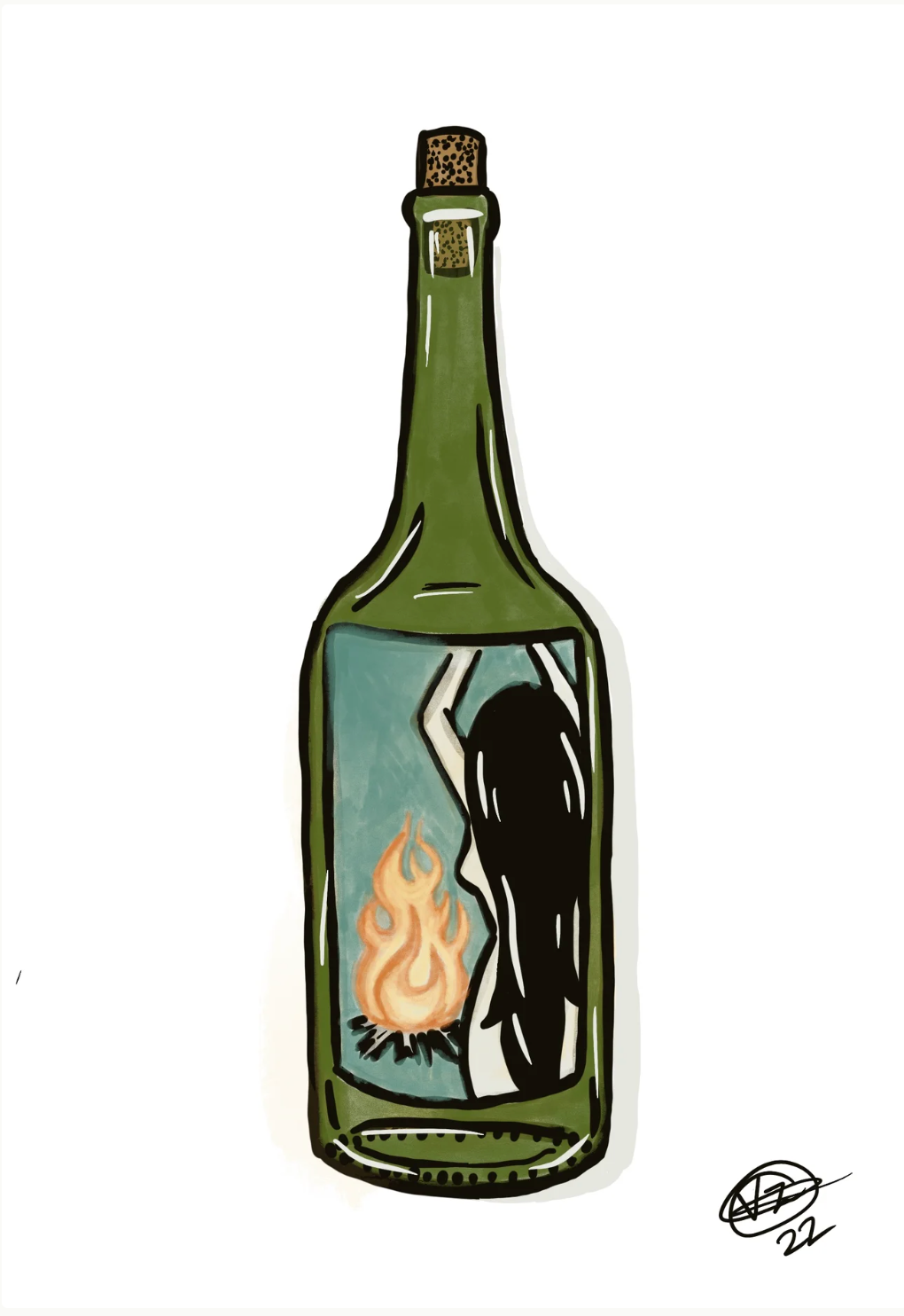 VanZayton Arts- Bottoms Up 8x10 Print