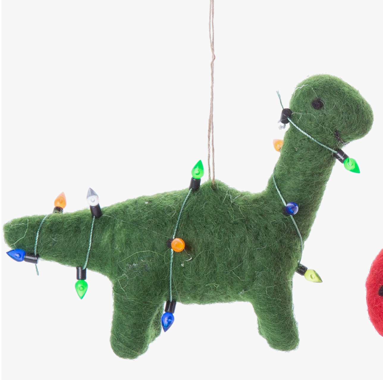 Silver Tree- Felted Dinosaur Ornaments