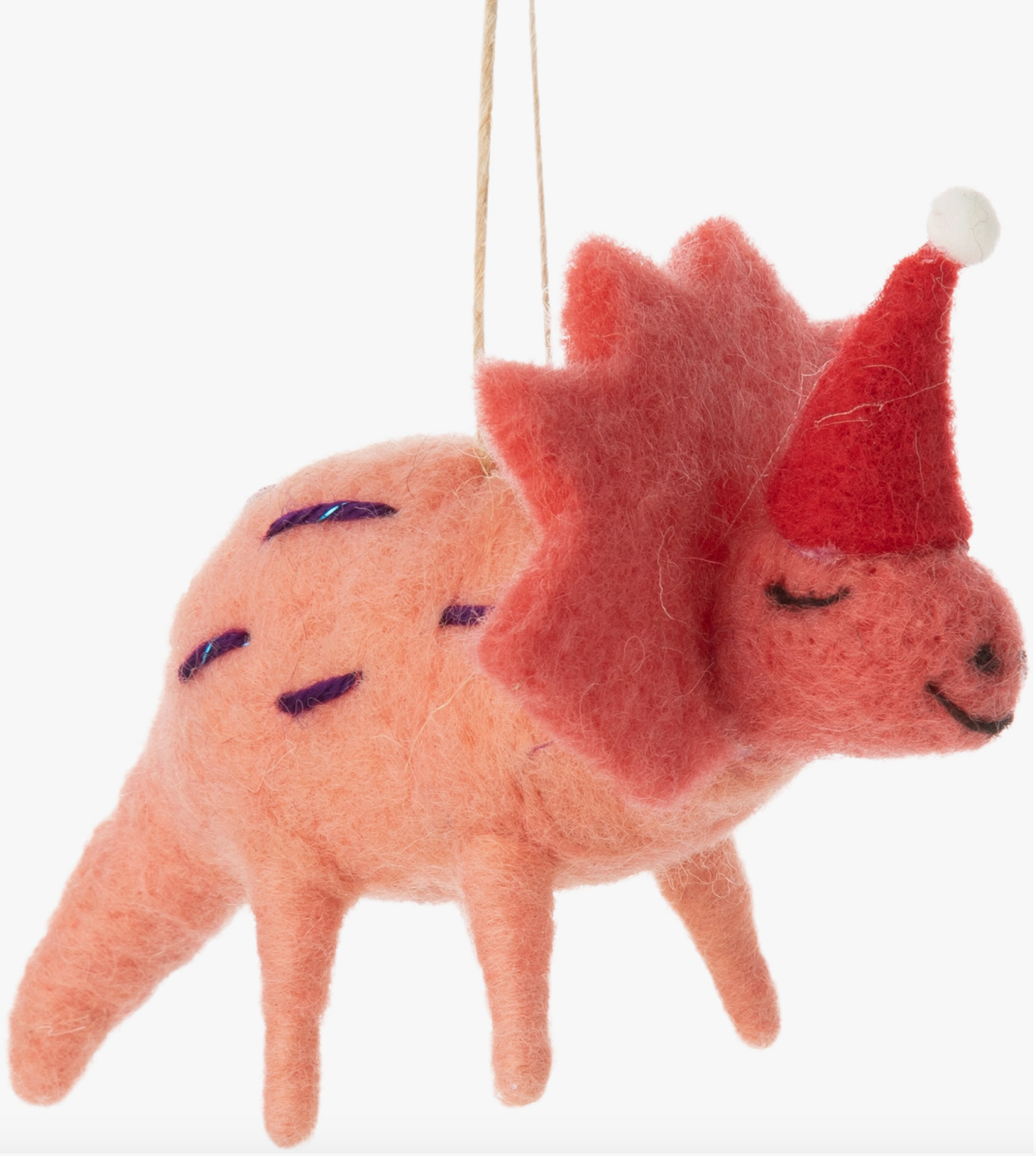 Silver Tree- Felted Dinosaur Ornaments