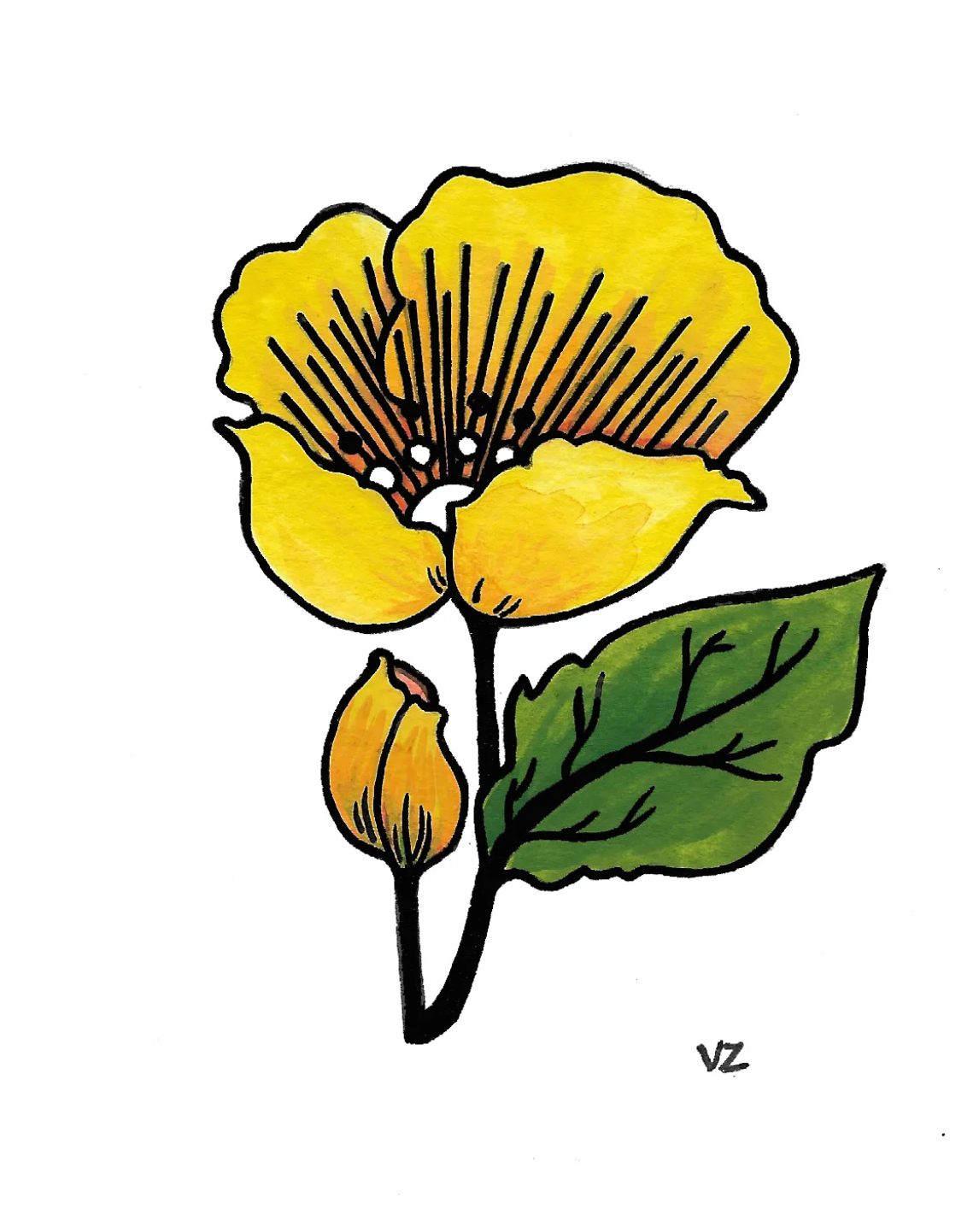 VanZayton Arts- Good Day Sunshine 5x7 Print