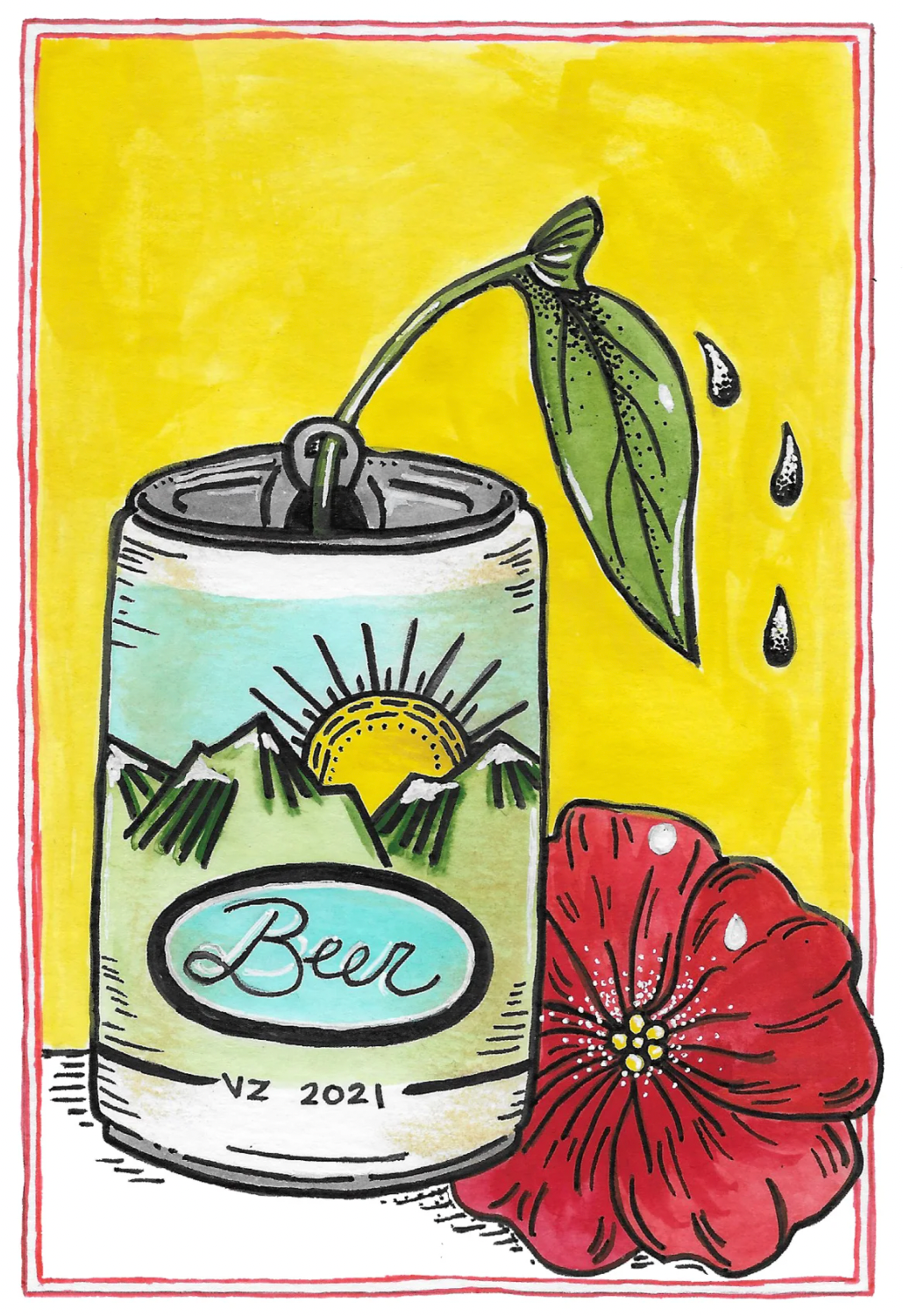 VanZayton Arts- Tears for Beers 8x10 Print