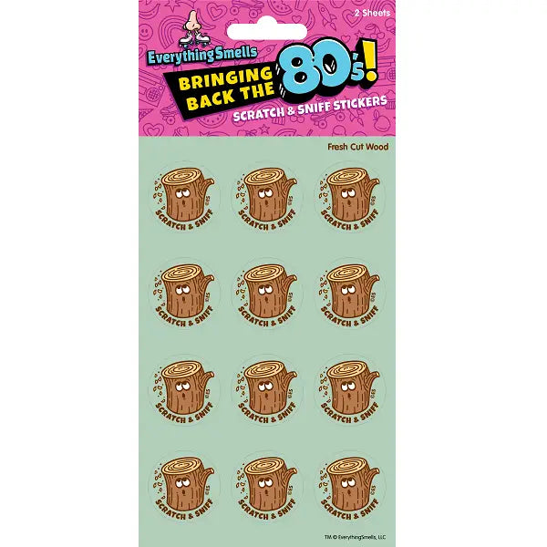 Everything Smells- Scratch & Sniff Sticker Sheets- Fresh Cut Wood