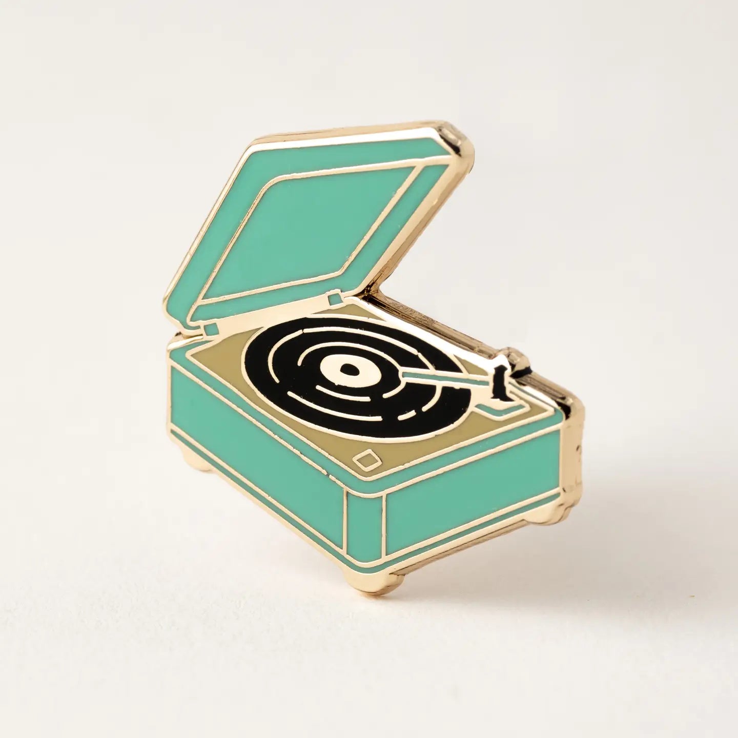 Happily Plants- Record Player Enamel Pin