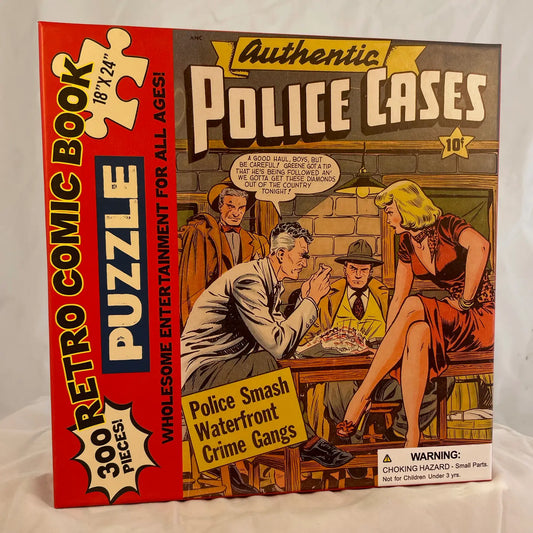 Perisphere & Trylon 300 PC Vintage Comic Jigsaw Puzzle Police Cases!