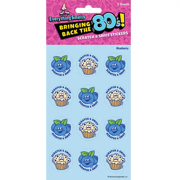 Everything Smells- Scratch & Sniff Sticker Sheets- Blueberry