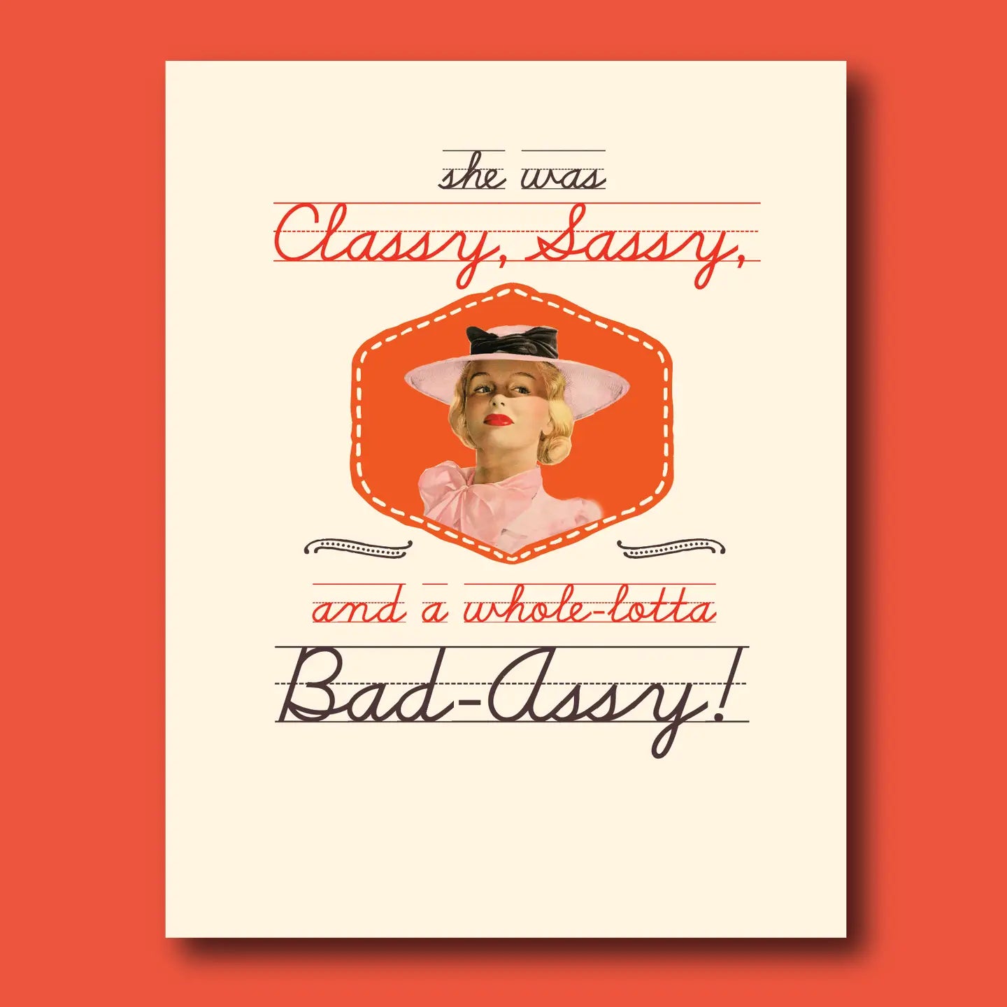 OffensiveDelightful "Classy Badassy" Mothers Day Card
