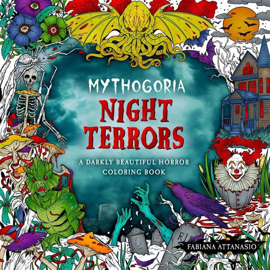 Microcosm Publishing- Mythogoria: Night Terrors - Darkly Beautiful Coloring Book