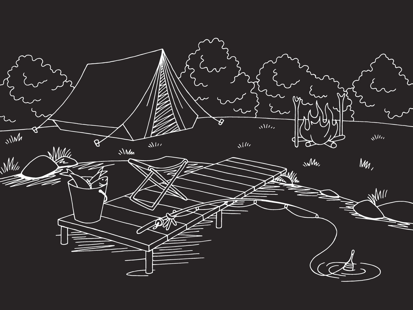 Imagination Starters- Reusable Coloring Placemats: Camping