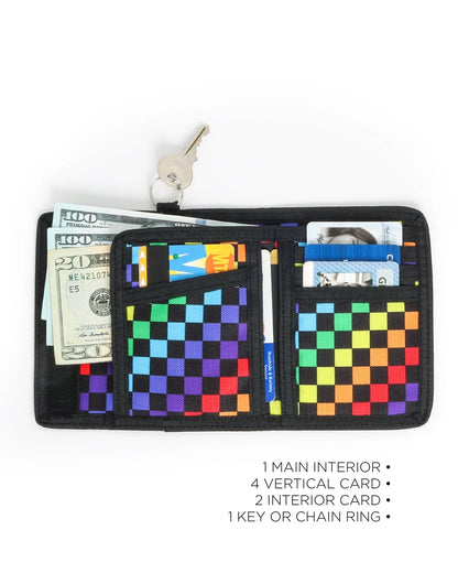 Fydelity- Retro Bifold Rfid Recycled Rainbow