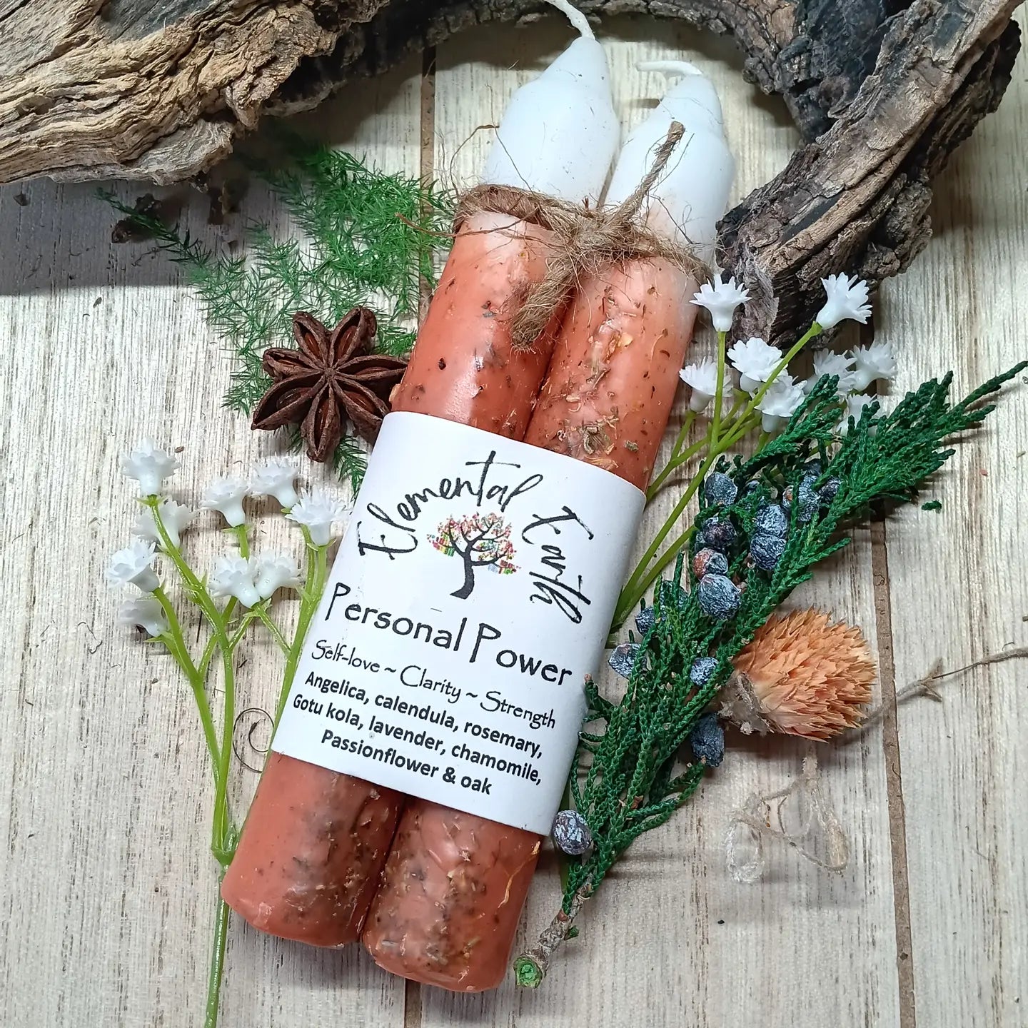 Elemental Earth Shop Intention Candles- Personal Power