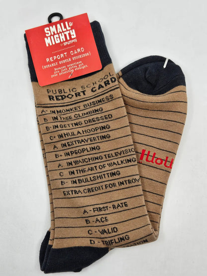 Gibbs Smith- Report Card Socks