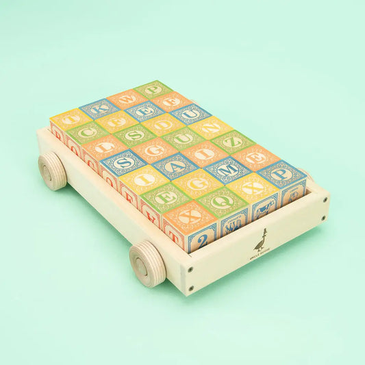 Uncle Goose-  Classic ABC Blocks with Wagon