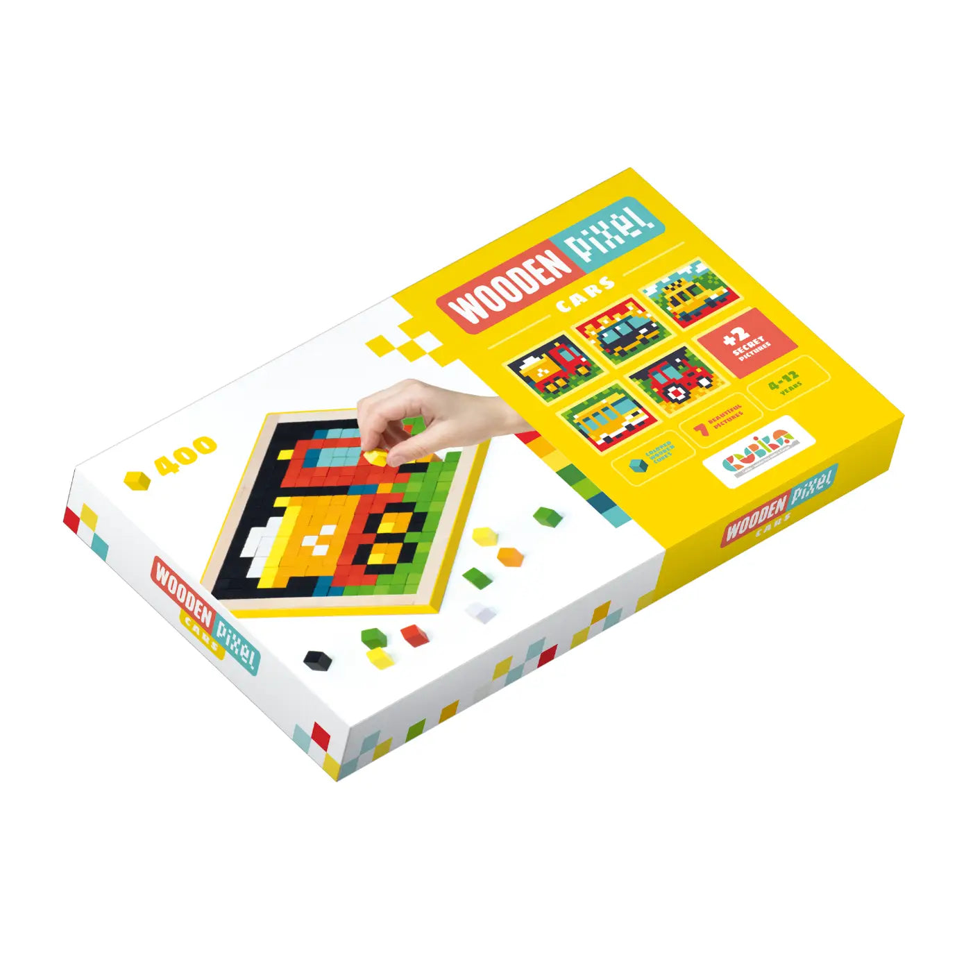Cubika Wooden Pixel Cars Mosaic