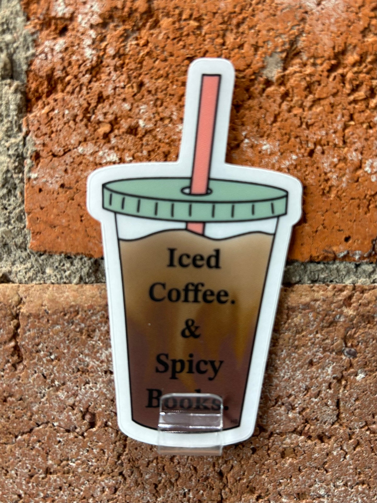 Huckleberry Beads- Iced Coffee and Spicy Books Sticker