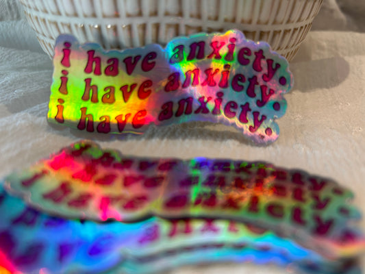 Huckleberry Beads- I Have Anxiety Sticker
