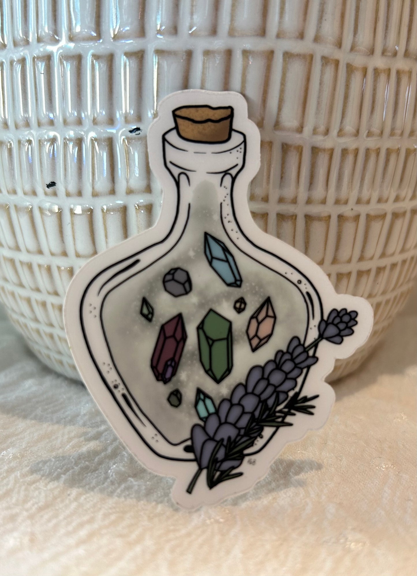 Huckleberry Beads- Crystal Jar Sticker