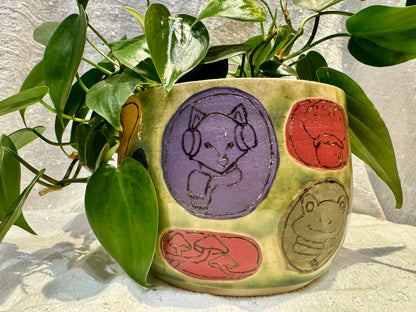 Spunky Sloth Ceramics- Cozy Winter Animals Planter