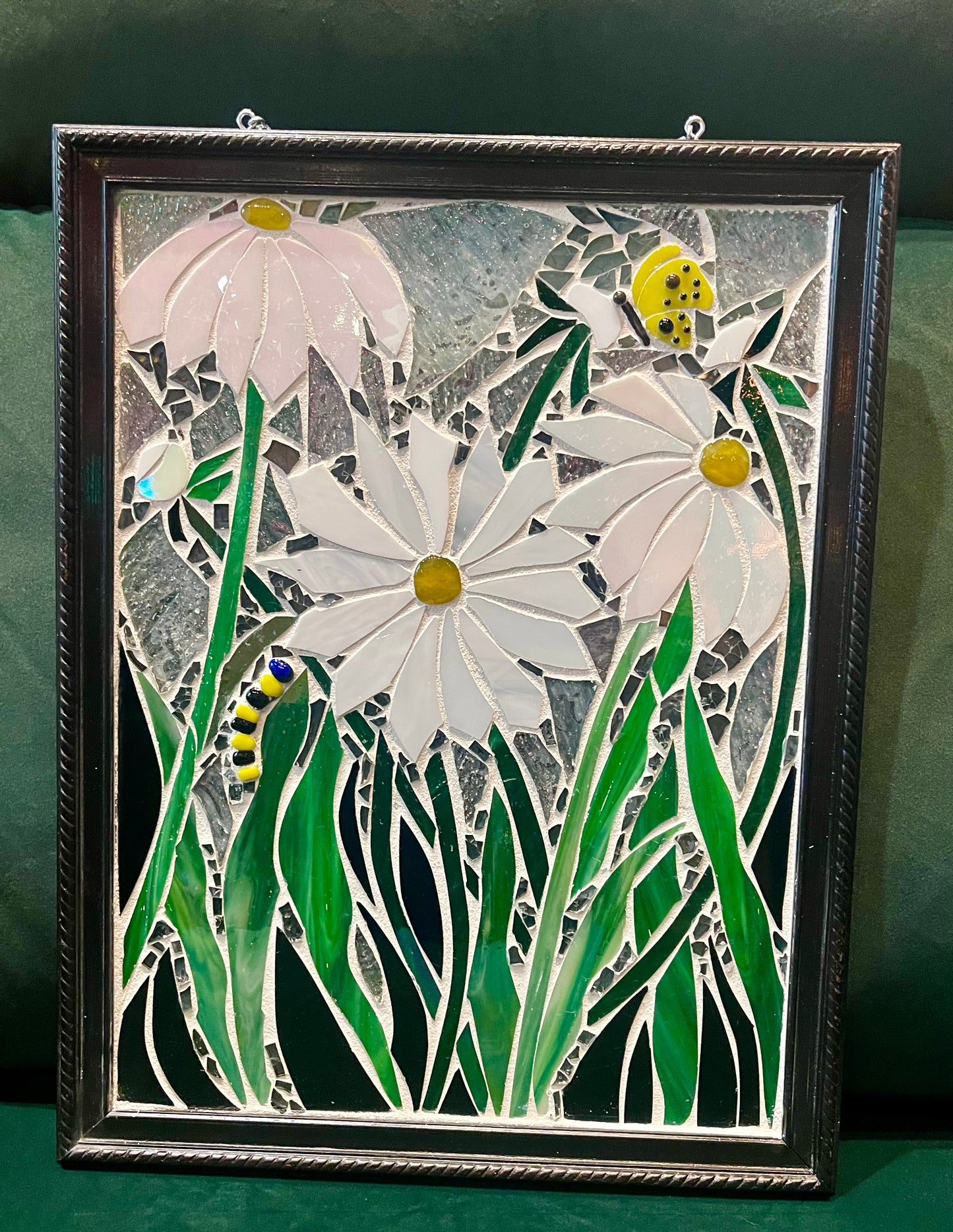 Carol Foster- Visiting the White Daisies Stained Glass