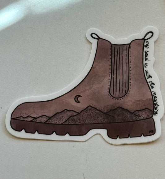 Huckleberry Beads- Hiking Boot Quote Sticker