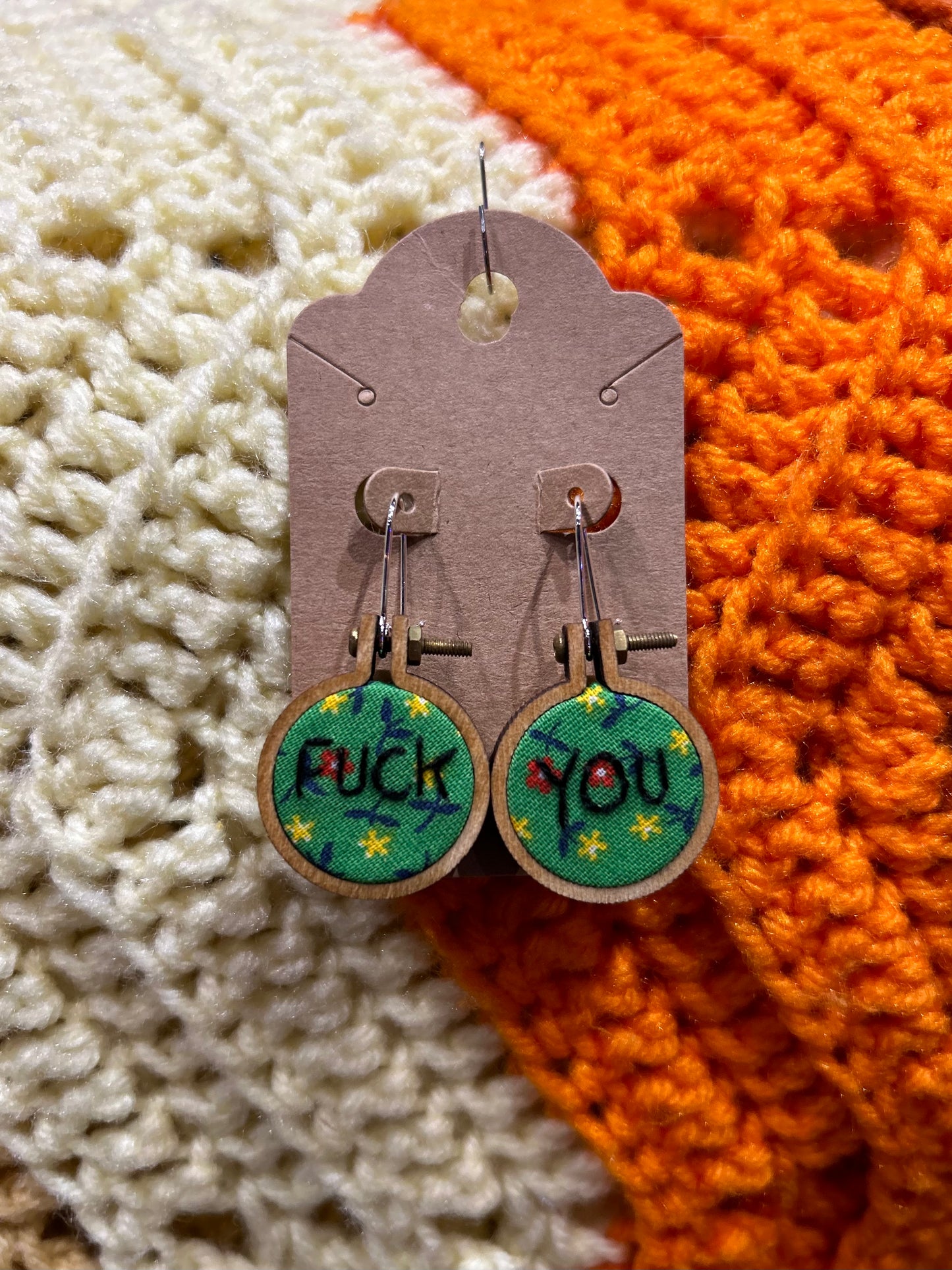 Mini Embroidery Earrings