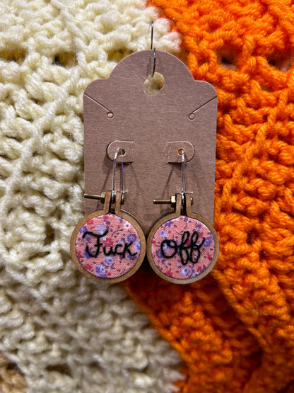Mini Embroidery Earrings